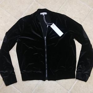 Velour Bomber Jacket